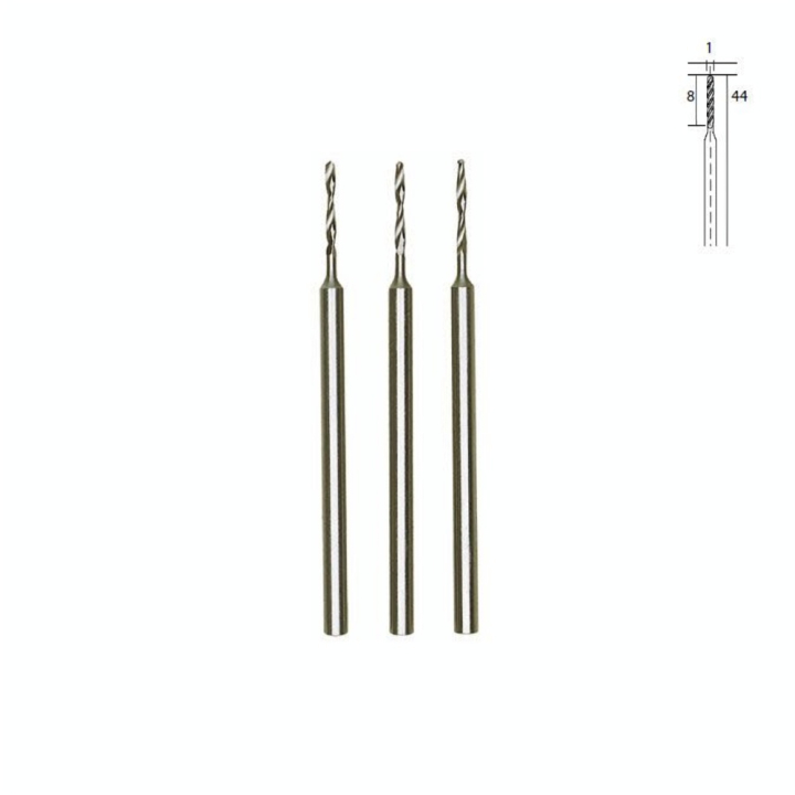 Foret HSS en acier - Ø 1 mm - 3 pcs - Proxxon - Rougier et Plé