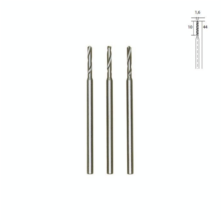 Foret HSS en acier - Ø 1,6 mm - 3 pcs - Proxxon - Rougier et Plé