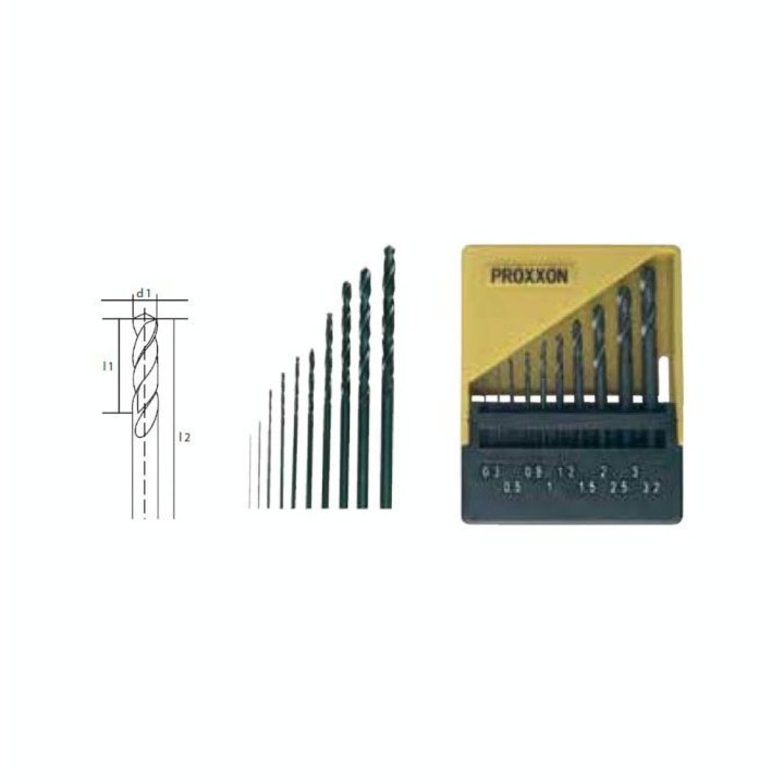 Forets HSS en boîte de rangement - 10 pcs - Proxxon - Rougier et Plé