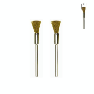 Brosse en laiton - Pinceau Ø 8 mm - 2 pcs - Proxxon - Rougier et Plé
