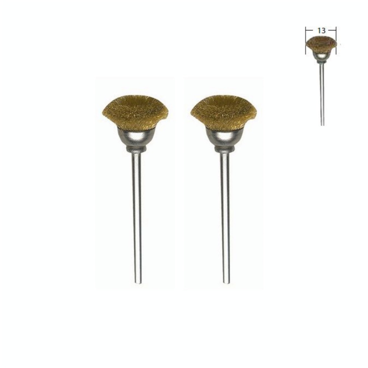 Brosse en laiton - Ronde Ø 13 mm - 2 pcs - Proxxon - Rougier et Plé