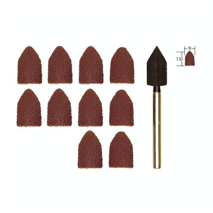 Capuchons abrasifs en corindon - Grain 80 et 150 Ø 9 mm - 10 pcs - Proxxon - Rougier et Plé