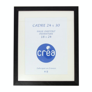 Cadre en bois Gaëlle 20 Noir + passe-partout - Créa - Rougier et Plé