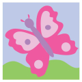 Kit de tapisserie enfant XXL - Le papillon rose - 15 x 15 cm - DMC - Rougier et Plé