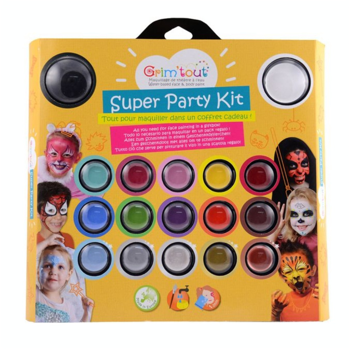 Maquillage Super kit - 17 couleurs et 14 accessoires - Grim'Tout - Rougier et Plé