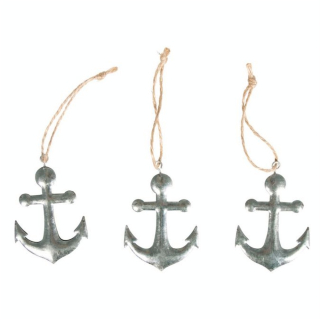 Ancre en métal avec cordon 4,3 x 5,2 cm - 3pcs - Rayher - Rougier et Plé