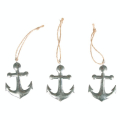 Ancre en métal avec cordon 4,3 x 5,2 cm - 3pcs - Rayher - Rougier et Plé
