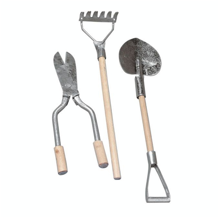Outils de jardin miniatures 9 à 13 cm - 3 pcs - Rayher - Rougier et Plé