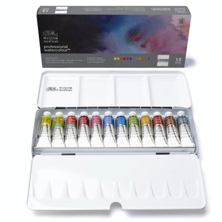 Aquarelle extra-fine Boite métal Sketcher 12 tubes - Winsor & Newton - Rougier et Plé