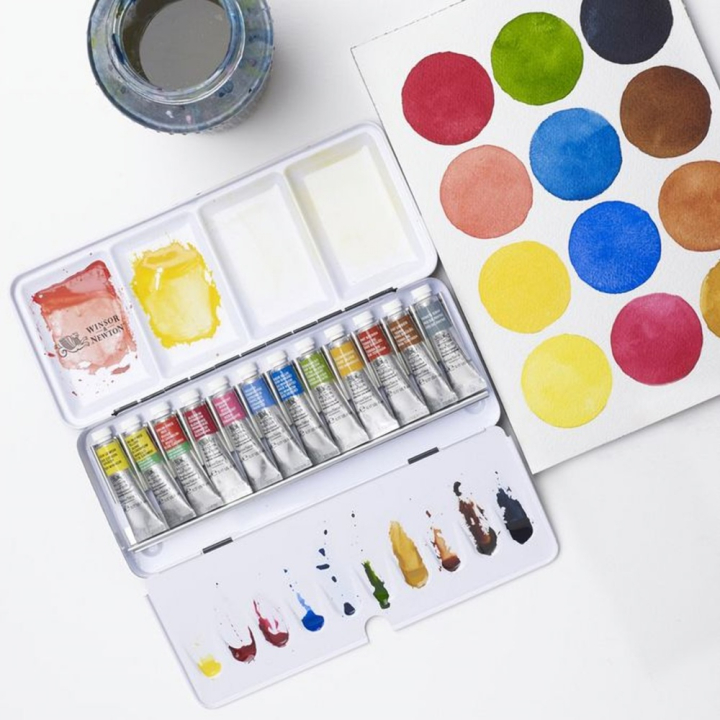 Aquarelle extra-fine Boite métal Sketcher 12 tubes - Winsor & Newton - Rougier et Plé