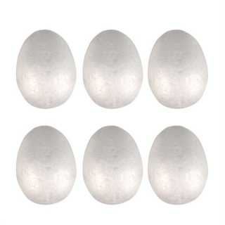 Œufs en polystyrène 7 x 4,5 cm - 6 pcs - CTOP - Rougier et Plé