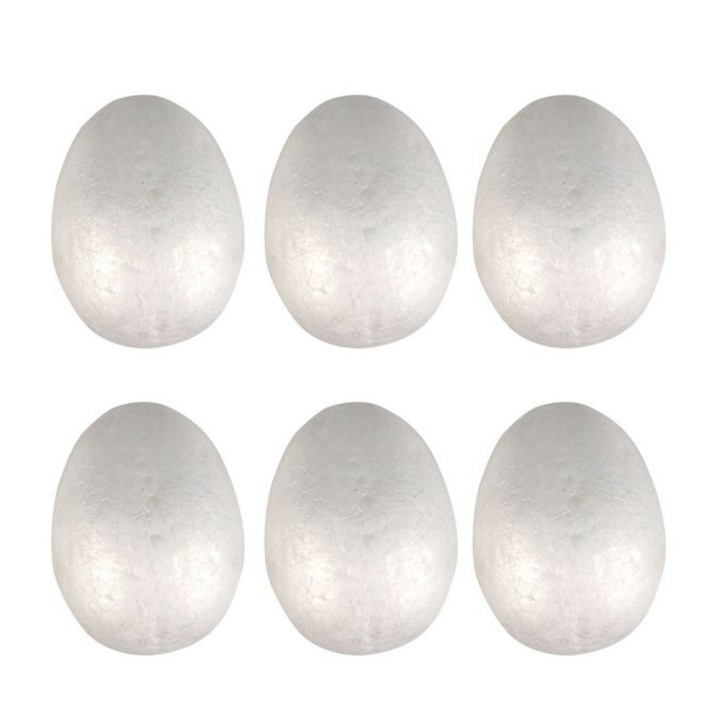 Œufs en polystyrène 7 x 4,5 cm - 6 pcs - CTOP - Rougier et Plé