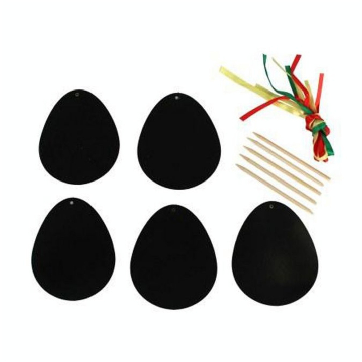 Œufs de Pâques à gratter 11 x 9,5 cm - 5 pcs - CTOP - Rougier et Plé