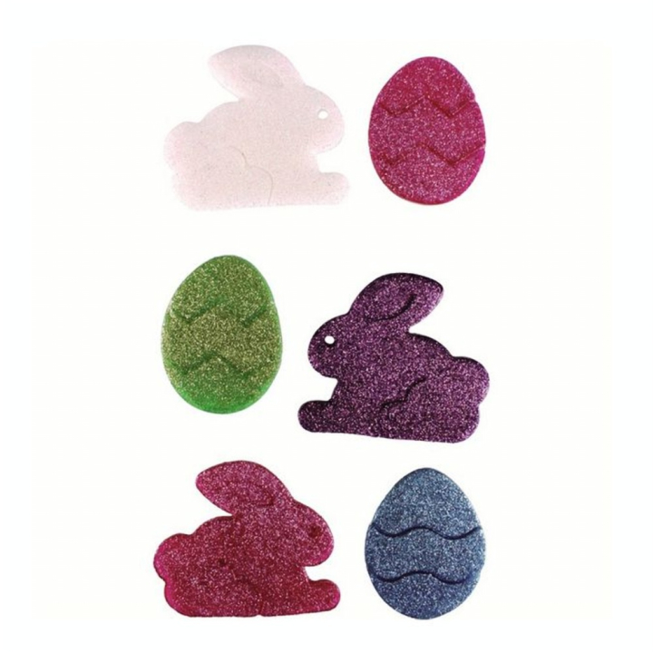 Déco Gelly Lapins et œufs pailletés - CTOP - Rougier et Plé