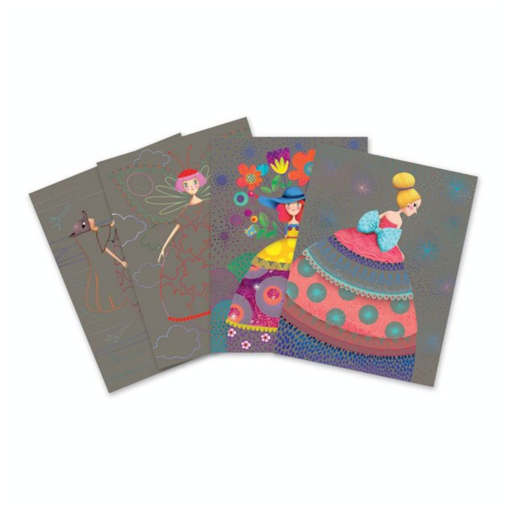 Cartes à gratter Le bal des coquettes - Djeco - Rougier et Plé