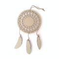 Attrape-rêves plumes en bois 12,5 x 23,5 x 2 cm - Graine Créative - Rougier et Plé