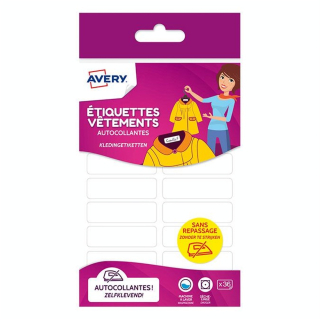 Etiquettes pour vêtements 13 x 45 mm - 36 pcs - Avery - Rougier et Plé