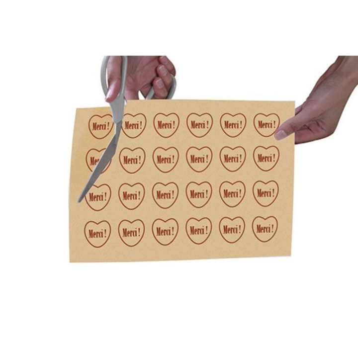 Feuille autocollante Kraft 19,9 x 28,9 cm 8 planches sur A4 - Avery - Rougier et Plé