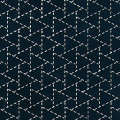 Papier Lokta Imprimé 50 x 75 cm Indigo motif Triangle Sankakkei - Lamali - Rougier et Plé