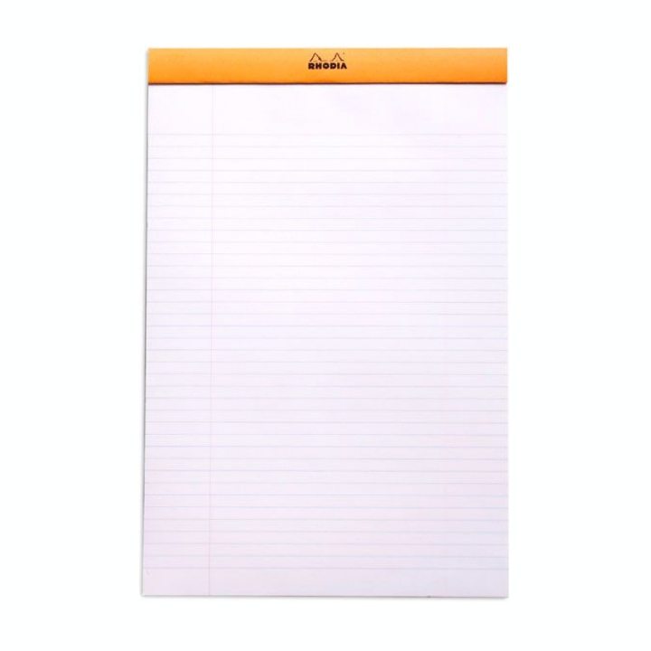 Bloc-notes n°19 Orange A4 Ligné - Rhodia - Rougier et Plé