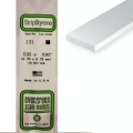 Baguette carrée en plastique 350 x 0.75 mm - 10 pcs - Evergreen Scale Models - Rougier et Plé