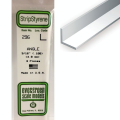 Baguette profile en L en plastique 350 x 4,8 x 4,8 mm - 3 pcs - Evergreen Scale Models - Rougier et Plé