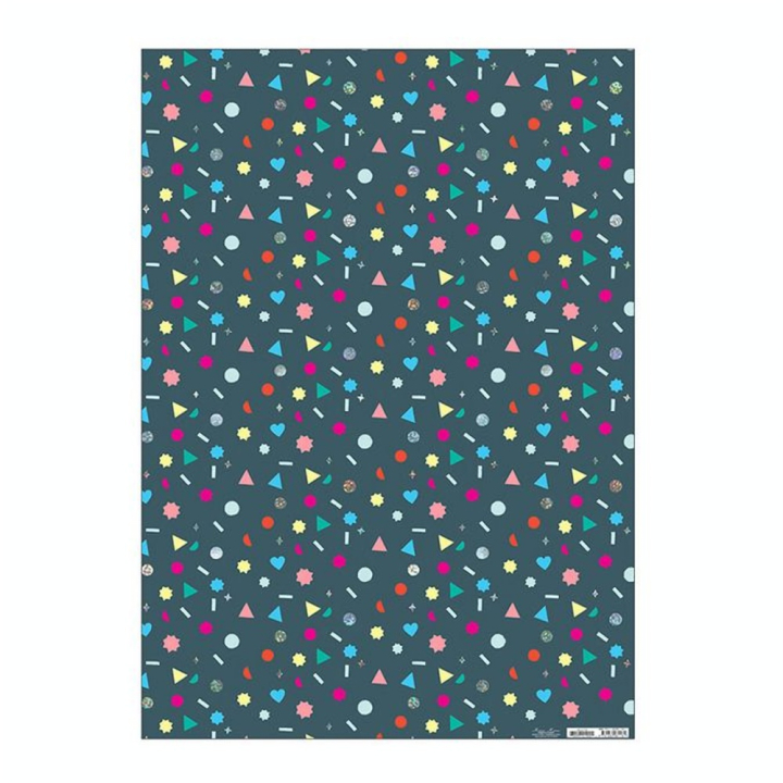 Papier cadeau géométrie 50 x 70 cm - Meri Meri - Rougier et Plé