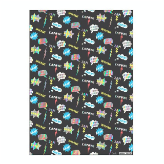 Papier cadeau Wham ! Zap ! 50 x 70 cm - Meri Meri - Rougier et Plé