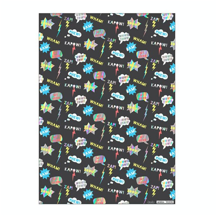 Papier cadeau Wham ! Zap ! 50 x 70 cm - Meri Meri - Rougier et Plé