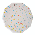 Assiettes en carton sprinkles grand format x 8 pcs - Meri Meri - Rougier et Plé