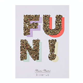 Stickers pailletés Fun ! x 4 pcs - Meri Meri - Rougier et Plé