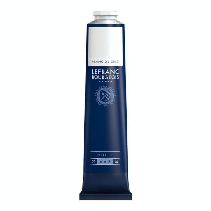 Peinture à l'huile fine LB 150 ml Blanc de zinc - Lefranc Bourgeois - Rougier et Plé