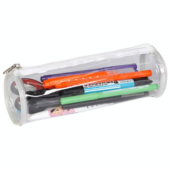 Trousse ronde transparente Ø 7 x 22 cm - Clairefontaine - Rougier et Plé