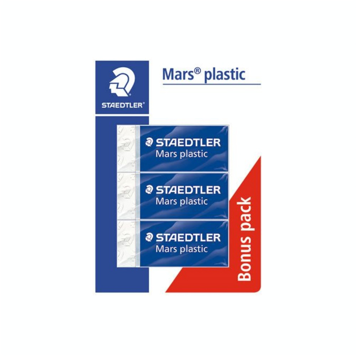 Gomme blanche Mars Plastic 2 + 1 gratuite - Staedtler - Rougier et Plé