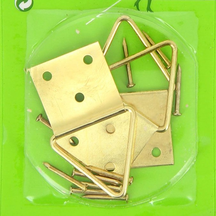 Attache triangulaire acier laitonné 25 mm - 3 pcs - CiviC - Rougier et Plé