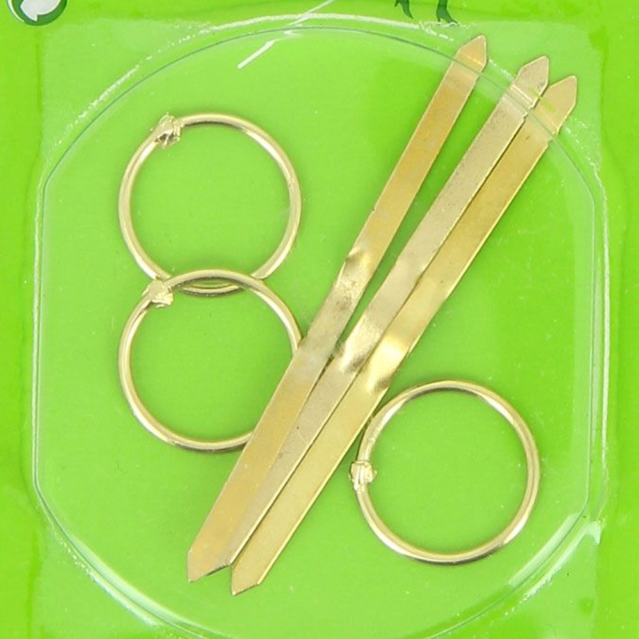 Anneau à lacet acier laitonné Ø 16 mm - 3 pcs - CiviC - Rougier et Plé