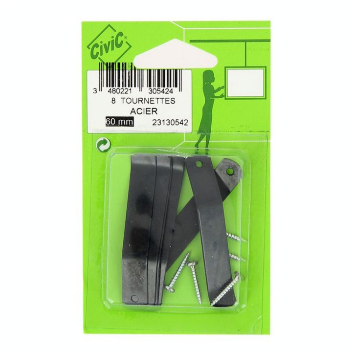 Tournette acier bleui 60 mm - 8 pcs - CiviC - Rougier et Plé