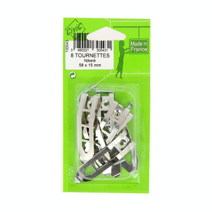 Tournette nickelé 55 mm - 8 pcs - CiviC - Rougier et Plé