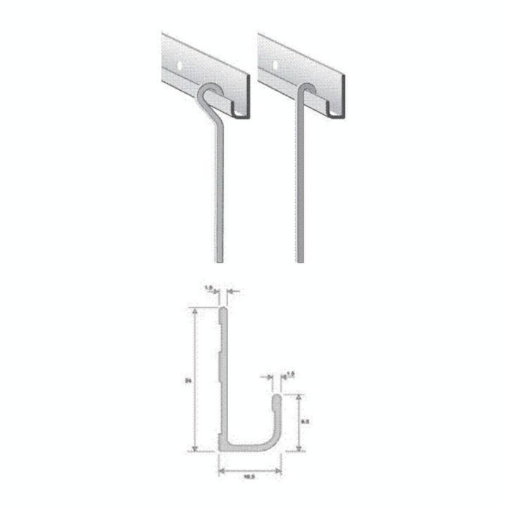 Cimaise Universelle 1,5 m Aluminium époxy Blanc - CiviC - Rougier et Plé