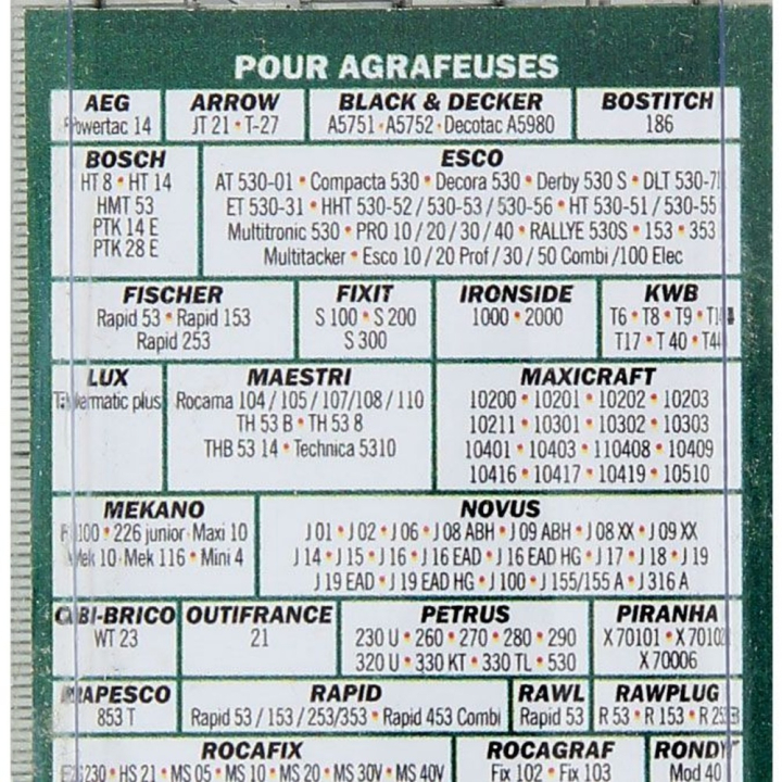 Agrafe 6 mm pour agrafeuse n°21 Techman - CiviC - Rougier et Plé