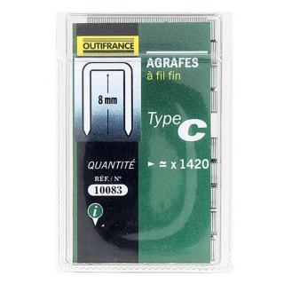 Agrafe 8 mm pour agrafeuse n°21 Techman - CiviC - Rougier et Plé