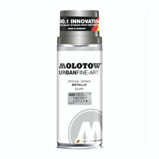 Bombe de peinture Urban Fine-Art Metallic 400 ml Argent - Molotow - Rougier et Plé