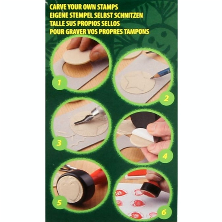 Manche pour linogravure + 10 gouges + Baren + 5 gommes à graver - ESSDEE - Rougier et Plé