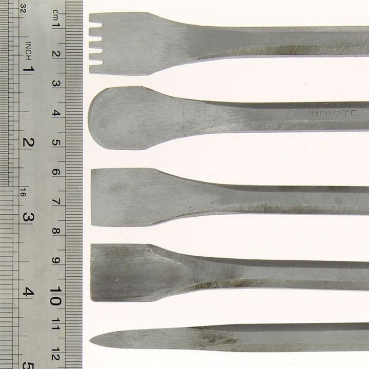 Outil de sculpture pour la pierre set U - 5 pièces - Esprit Composite - Rougier et Plé