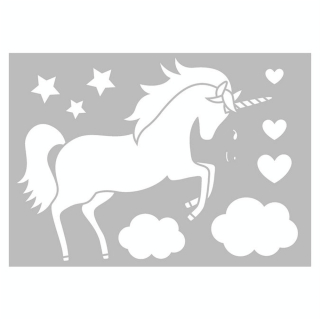 Pochoir Licorne A4 21 x 29.7 cm - Artemio - Rougier et Plé