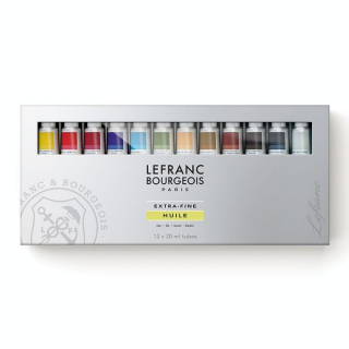 Peinture à l'huile extra-fine LB 12 tubes 20 ml - Lefranc Bourgeois - Rougier et Plé