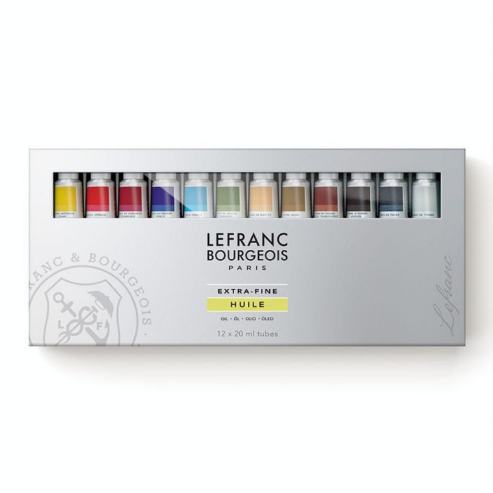 Peinture à l'huile extra-fine LB 12 tubes 20 ml - Lefranc Bourgeois - Rougier et Plé