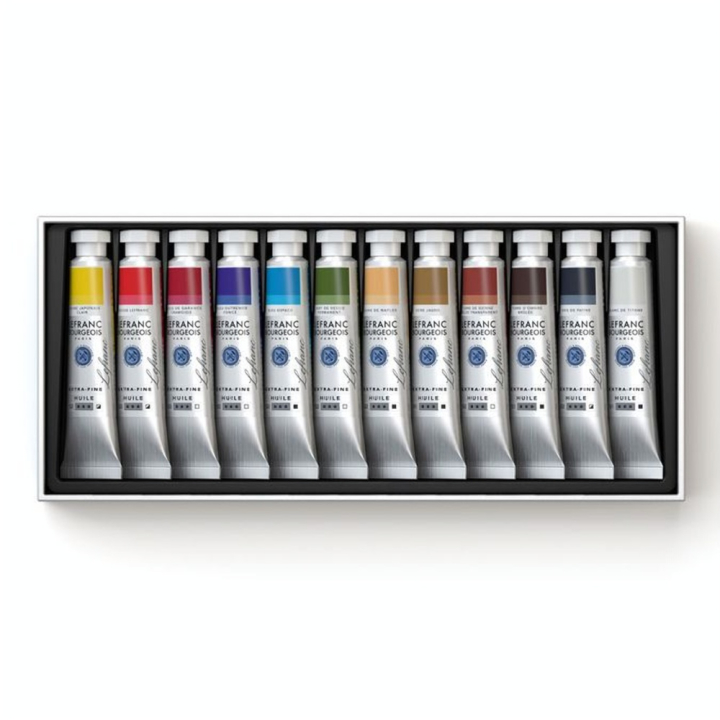 Peinture à l'huile extra-fine LB 12 tubes 20 ml - Lefranc Bourgeois - Rougier et Plé