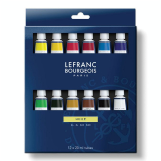 Peinture à l'huile fine LB 12 tubes 20 ml - Lefranc Bourgeois - Rougier et Plé