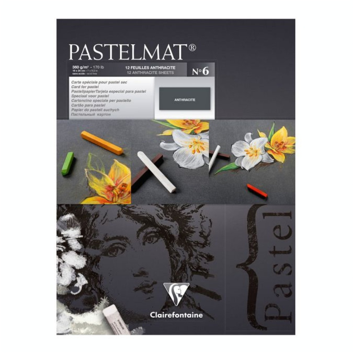 Bloc de papier Pastelmat Anthracite 360 g/m² - 12 Fles - Clairefontaine - Rougier et Plé